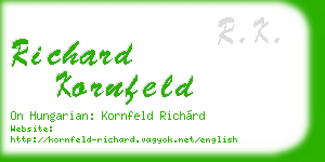 richard kornfeld business card