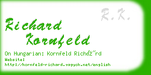 richard kornfeld business card